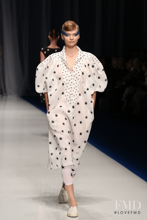 Natalia Koreshkova featured in  the Hiroko Koshino fashion show for Spring/Summer 2013