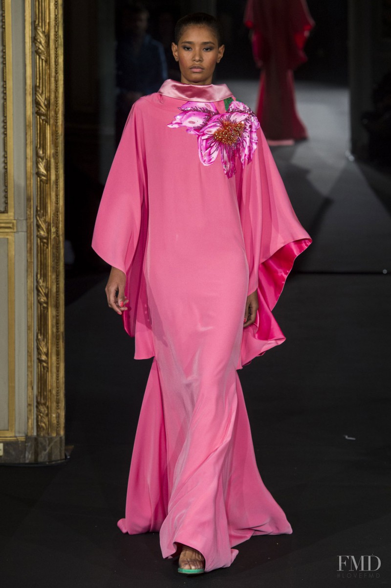 Ysaunny Brito featured in  the Alexis Mabille fashion show for Spring/Summer 2015