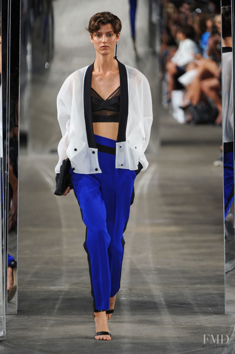 Alyosha Kovalyova featured in  the Milly fashion show for Spring/Summer 2015