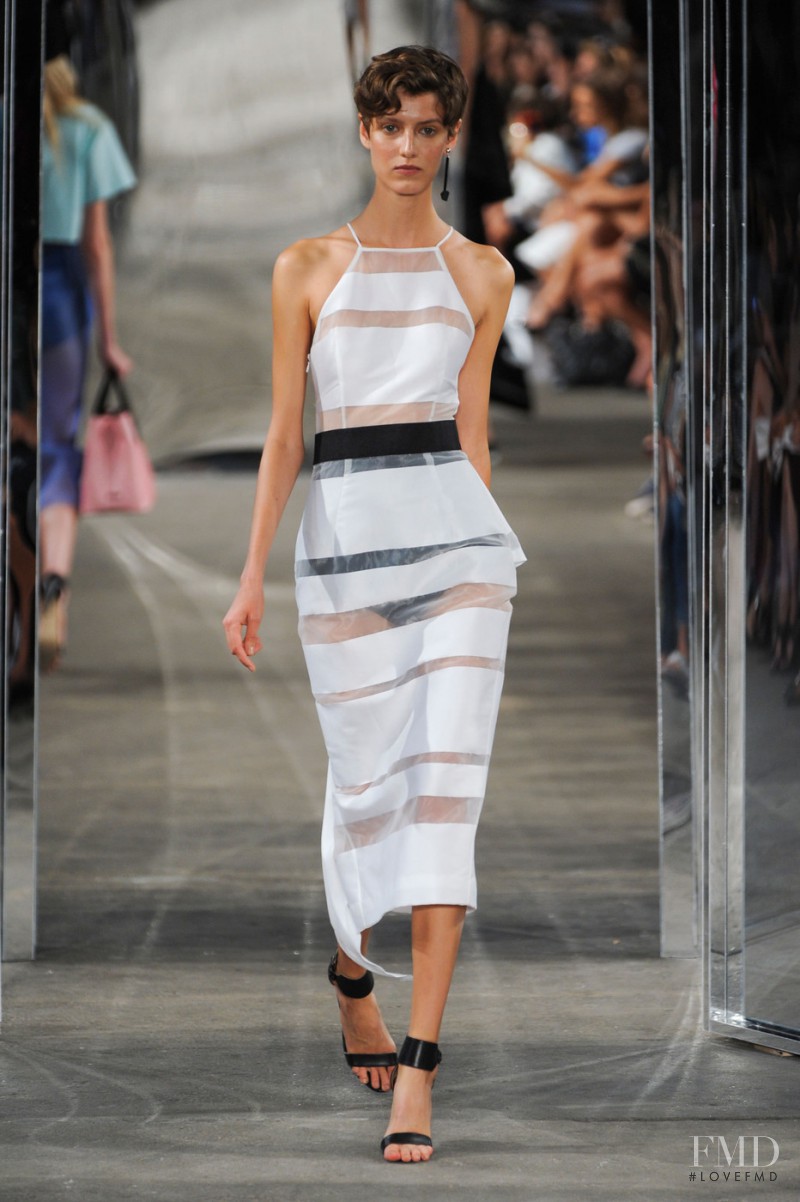 Alyosha Kovalyova featured in  the Milly fashion show for Spring/Summer 2015