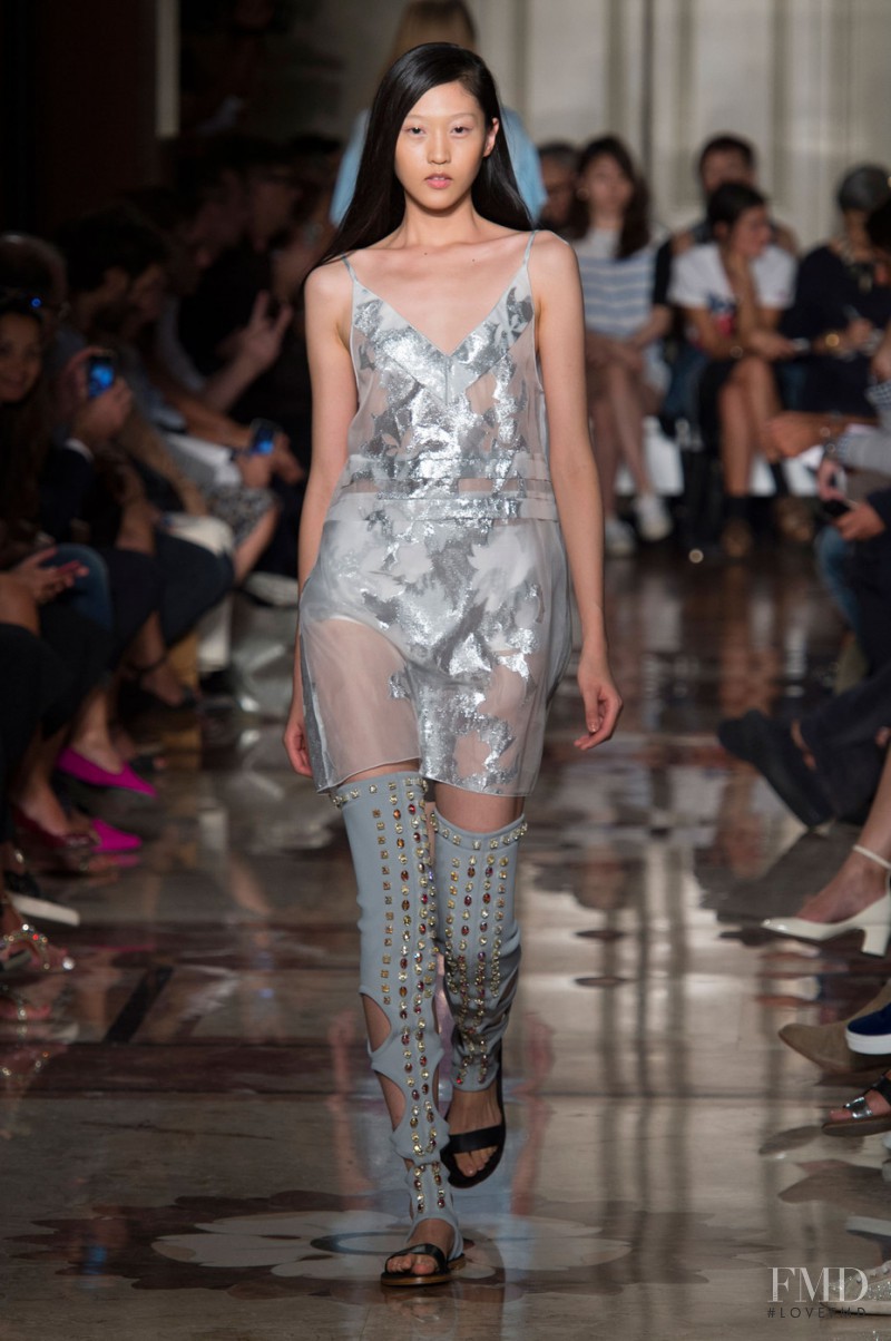 Shao Qing featured in  the Andrea Incontri fashion show for Spring/Summer 2015