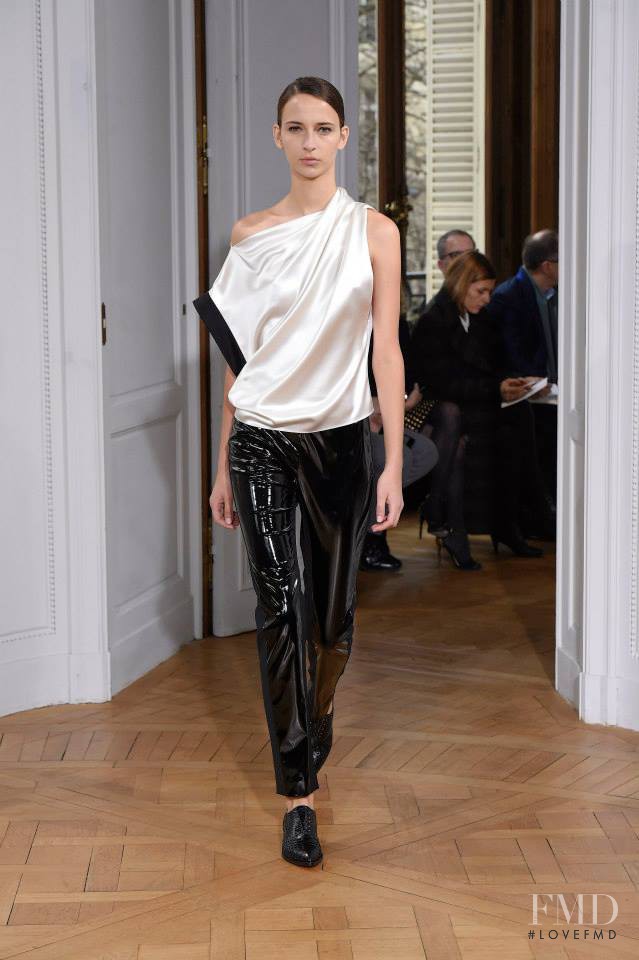 Waleska Gorczevski featured in  the Bouchra Jarrar fashion show for Spring/Summer 2015