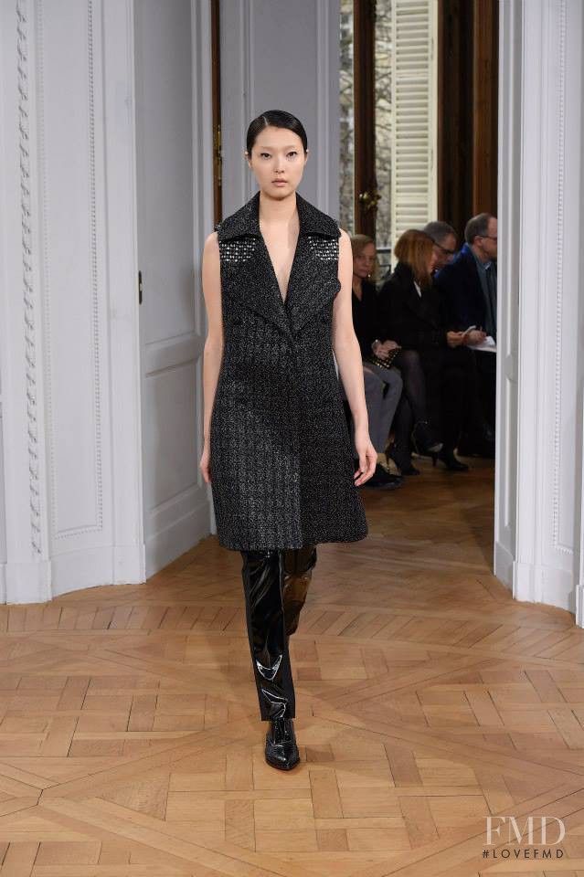 Sung Hee Kim featured in  the Bouchra Jarrar fashion show for Spring/Summer 2015