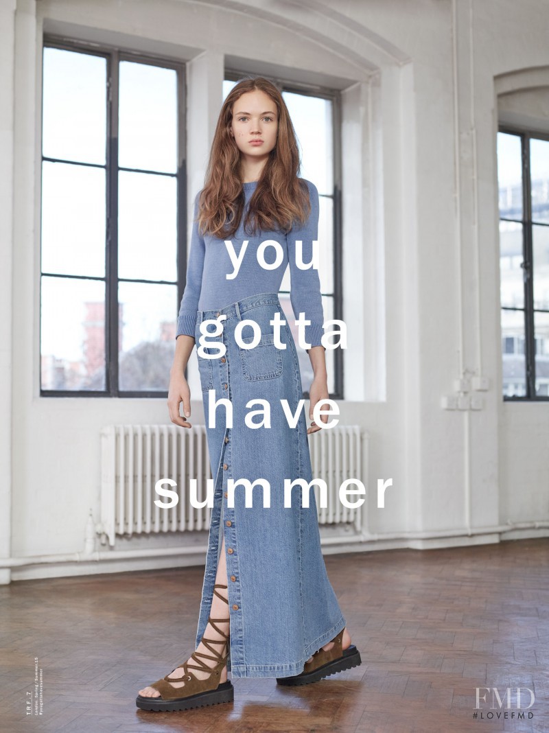 Adrienne Juliger featured in  the Zara lookbook for Spring 2015