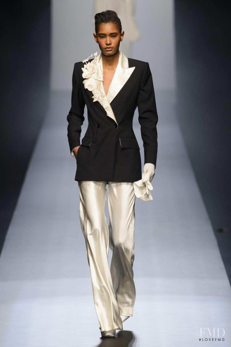 Ysaunny Brito featured in  the Jean Paul Gaultier Haute Couture fashion show for Spring/Summer 2015