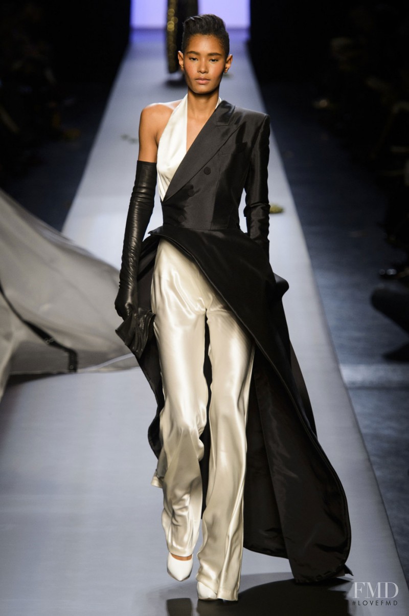 Ysaunny Brito featured in  the Jean Paul Gaultier Haute Couture fashion show for Spring/Summer 2015