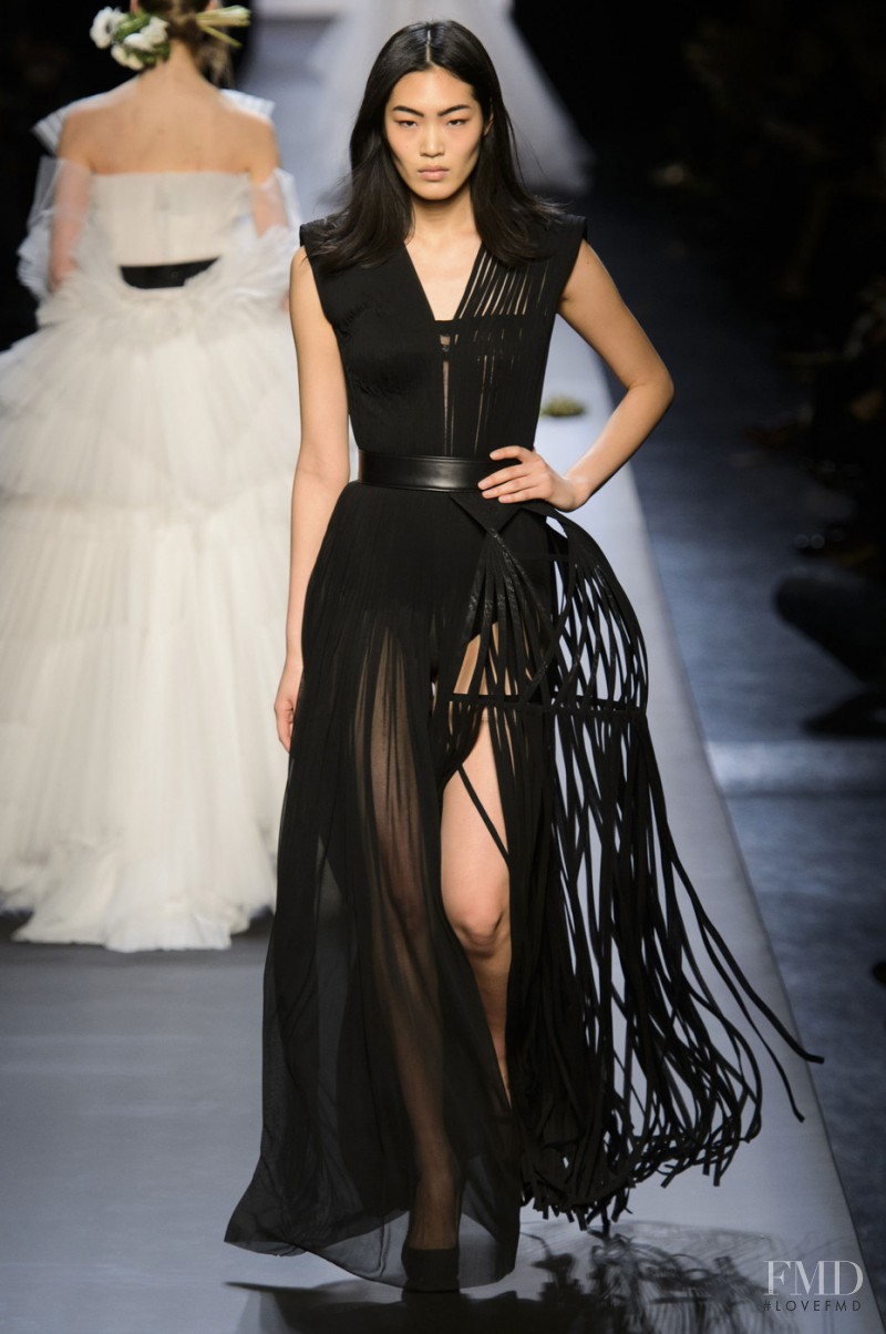Chiharu Okunugi featured in  the Jean Paul Gaultier Haute Couture fashion show for Spring/Summer 2015