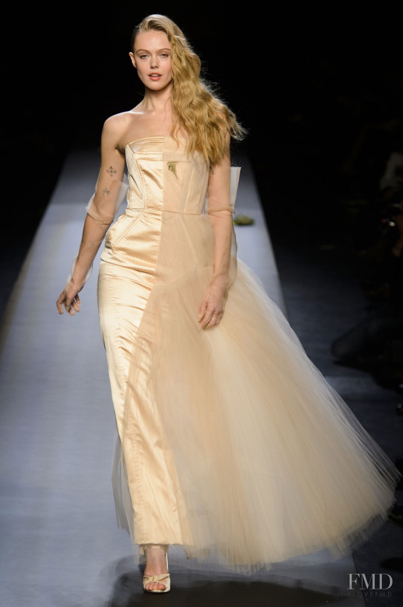 Frida Gustavsson featured in  the Jean Paul Gaultier Haute Couture fashion show for Spring/Summer 2015