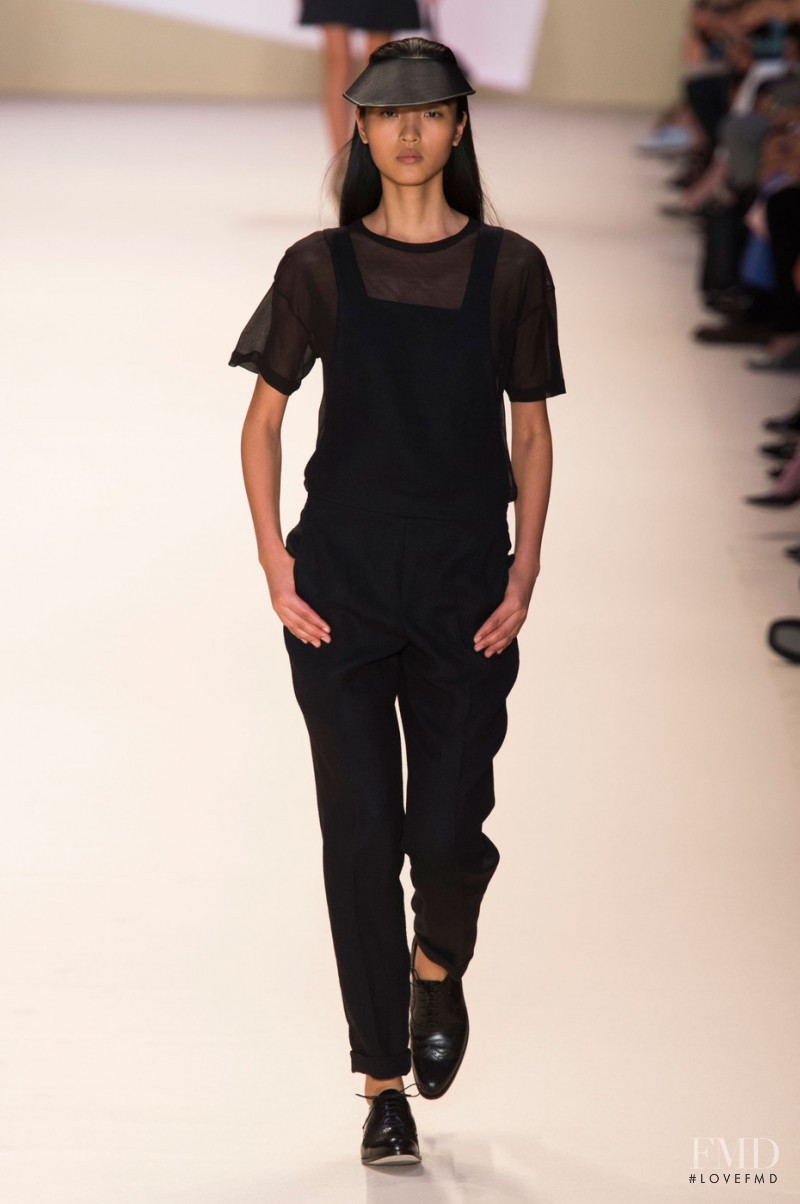 Luping Wang featured in  the Akris fashion show for Spring/Summer 2015