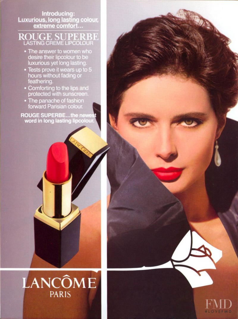 Isabella Rossellini featured in  the Lancome advertisement for Autumn/Winter 1990