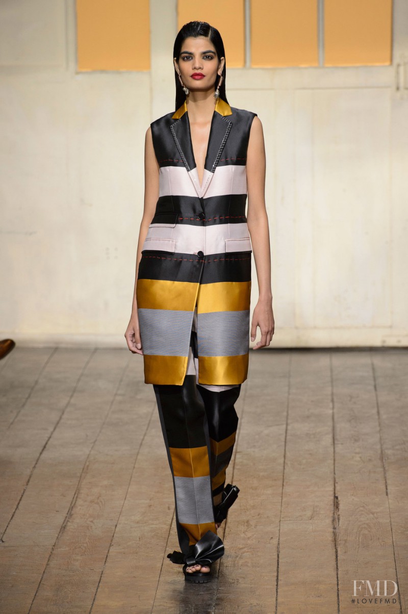 Bhumika Arora featured in  the Cedric Charlier fashion show for Spring/Summer 2015